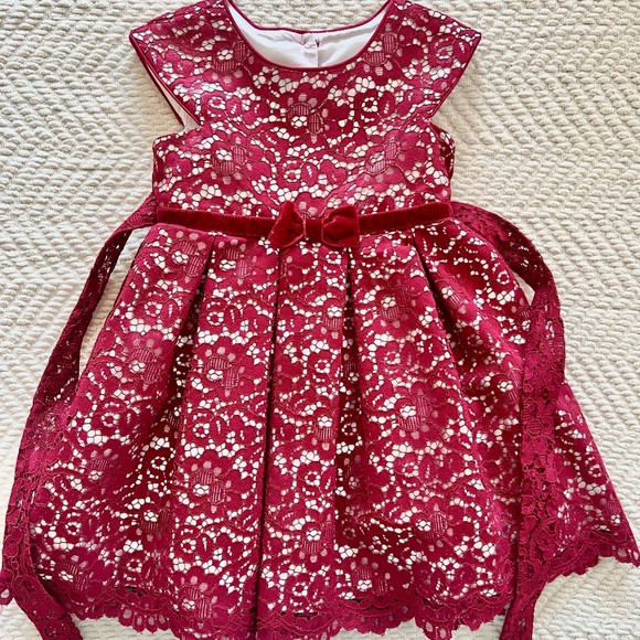 Jona Michelle Burgundy Lace Dress - Picture 2 of 4